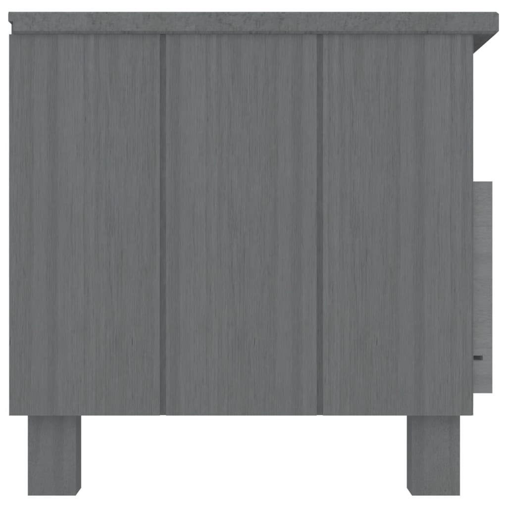 TV Cabinet "HAMAR" Dark Grey 106x40x40 cm Solid Wood Pine