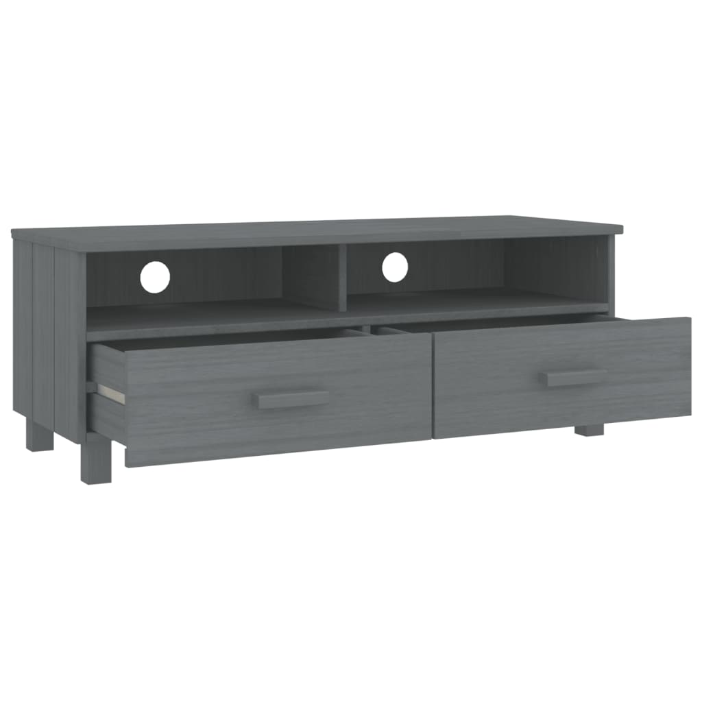 TV Cabinet "HAMAR" Dark Grey 106x40x40 cm Solid Wood Pine