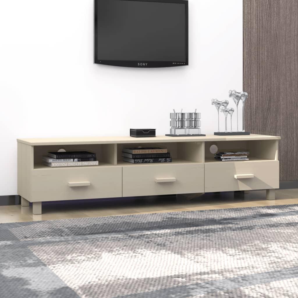 TV Cabinet "HAMAR" Honey Brown 158x40x40 cm Solid Wood Pine