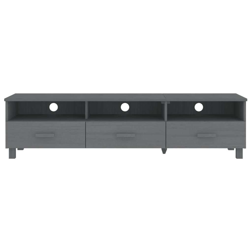 TV Cabinet "HAMAR" Dark Grey 158x40x40 cm Solid Wood Pine