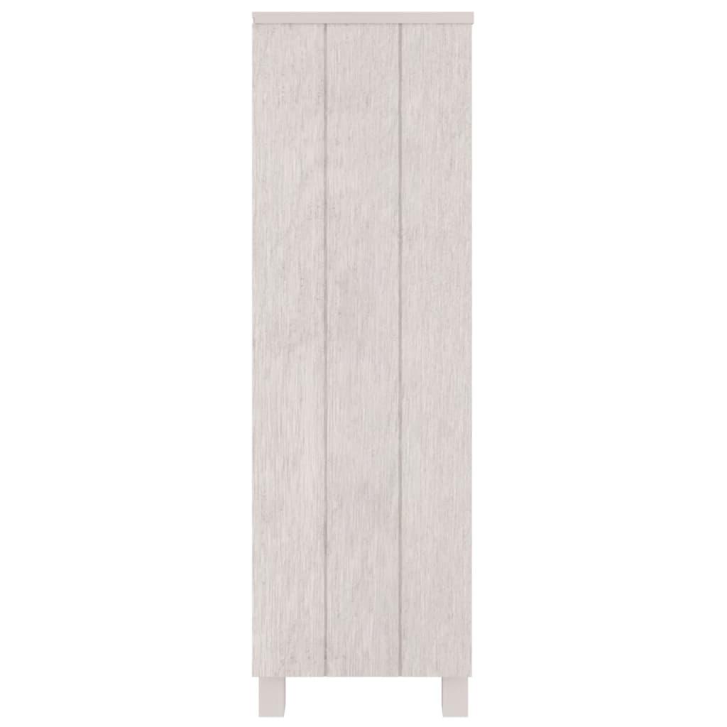 Book Cabinet "HAMAR" White  85x35x112 cm Solid Wood Pine