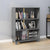 Book Cabinet "HAMAR" Dark Grey  85x35x112 cm Solid Wood Pine