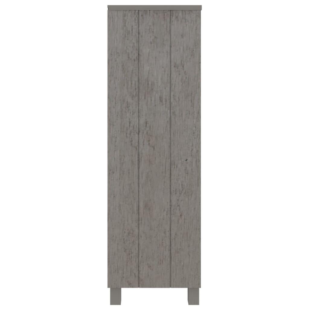 Book Cabinet Light Grey 85x35x112 cm Solid Wood Pine