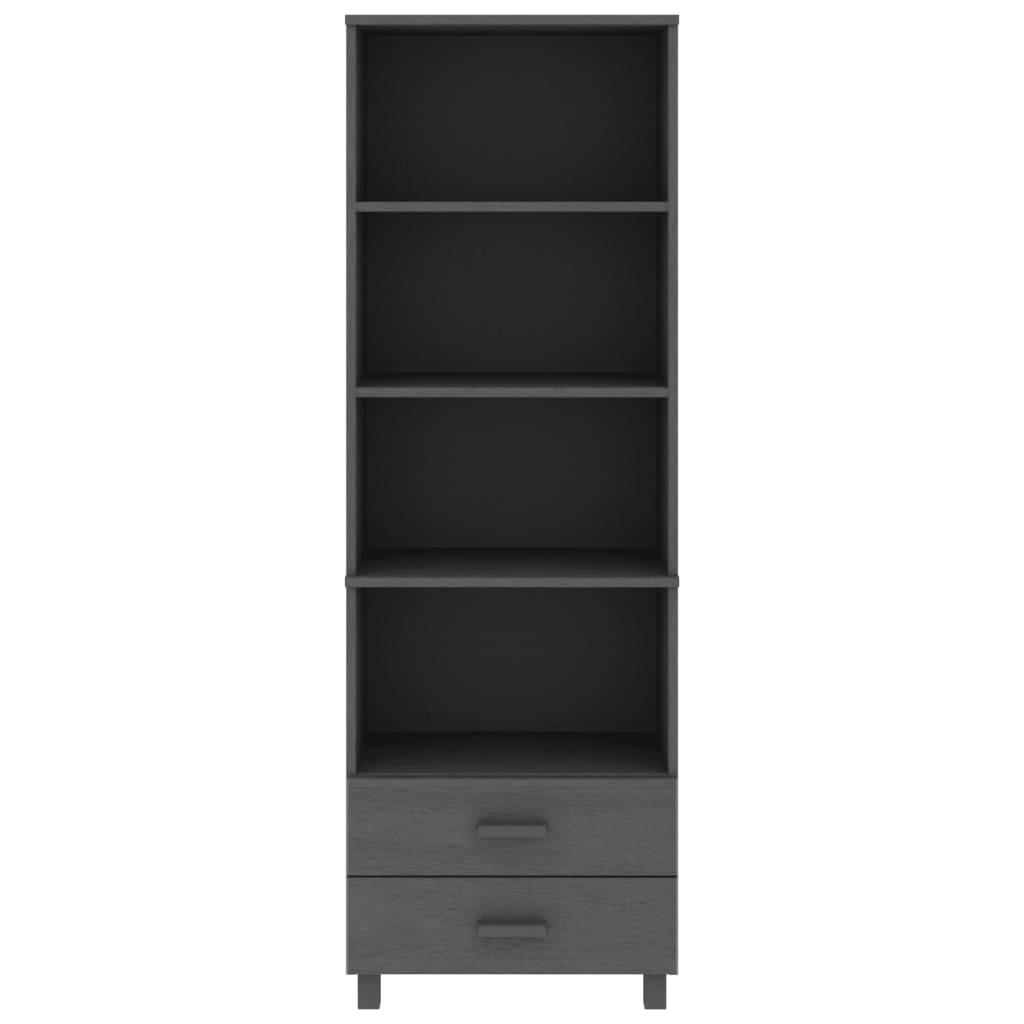 Highboard "HAMAR" Dark Grey 60x35x180 cm Solid Wood Pine