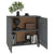 Sideboard "HAMAR" Dark Grey 85x35x80 cm Solid Wood Pine