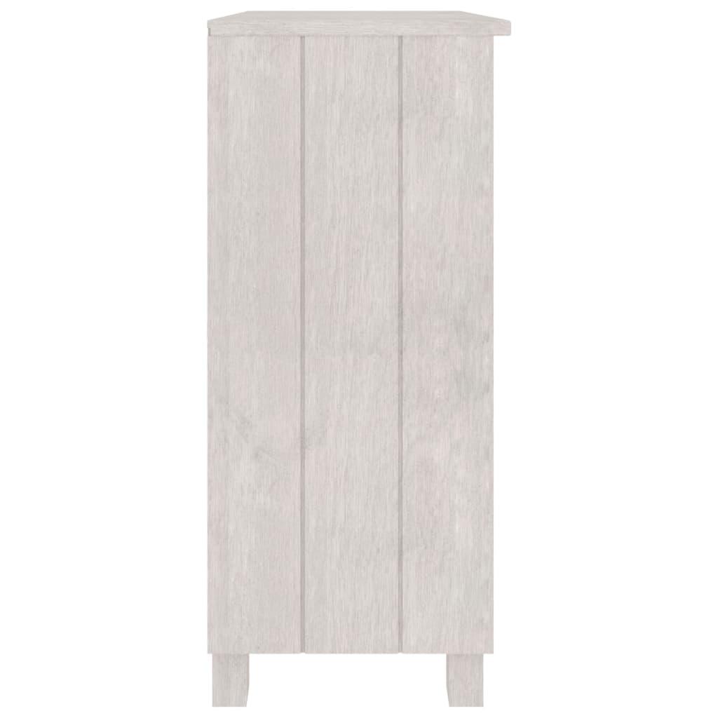 Sideboard White 85x35x80 cm Solid Wood Pine