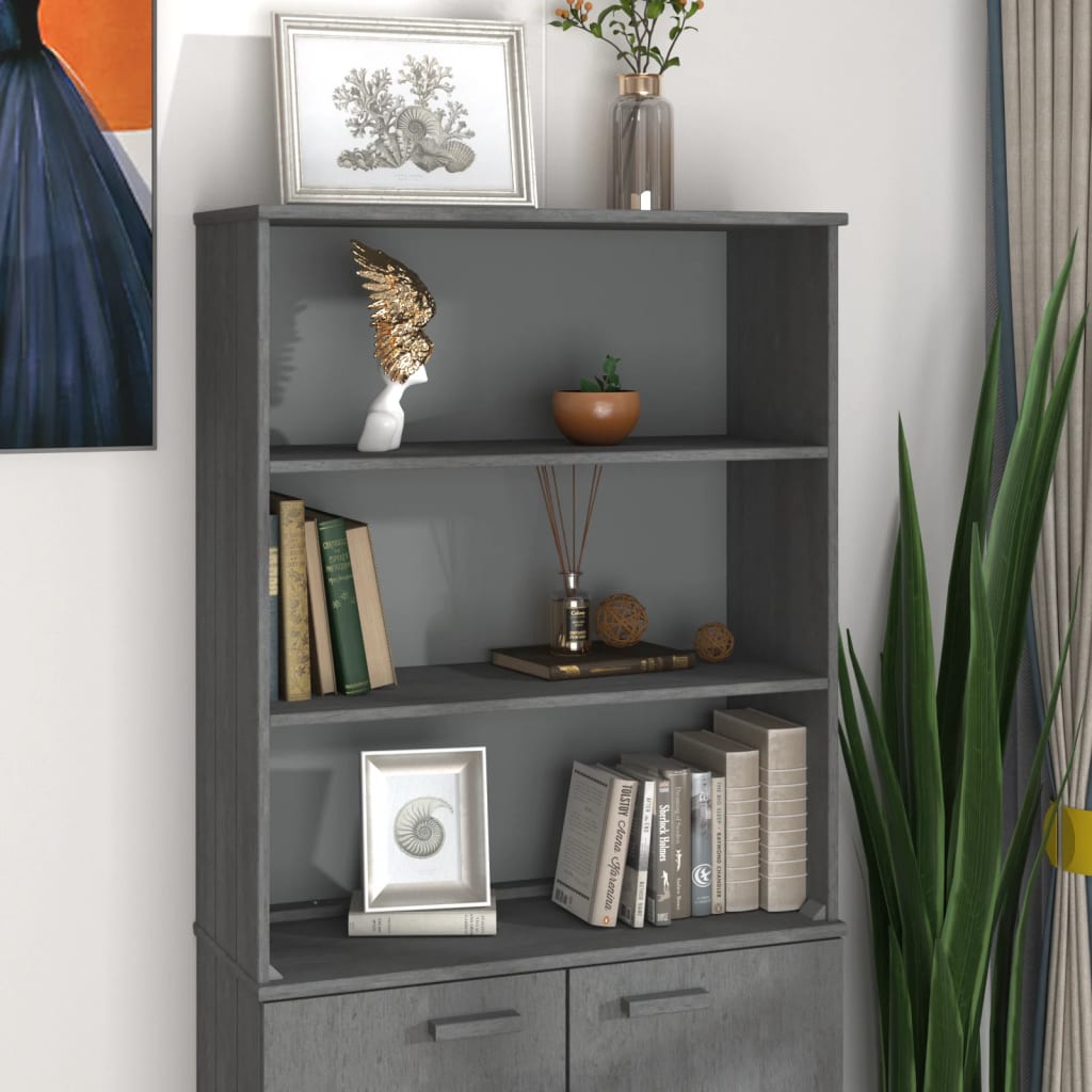 Top for Highboard&quot;HAMAR&quot; Dark Grey 85x35x100cm Solid Wood Pine