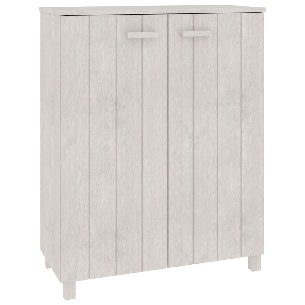 Shoe Cabinet White 85x40x108 cm Solid Wood Pine