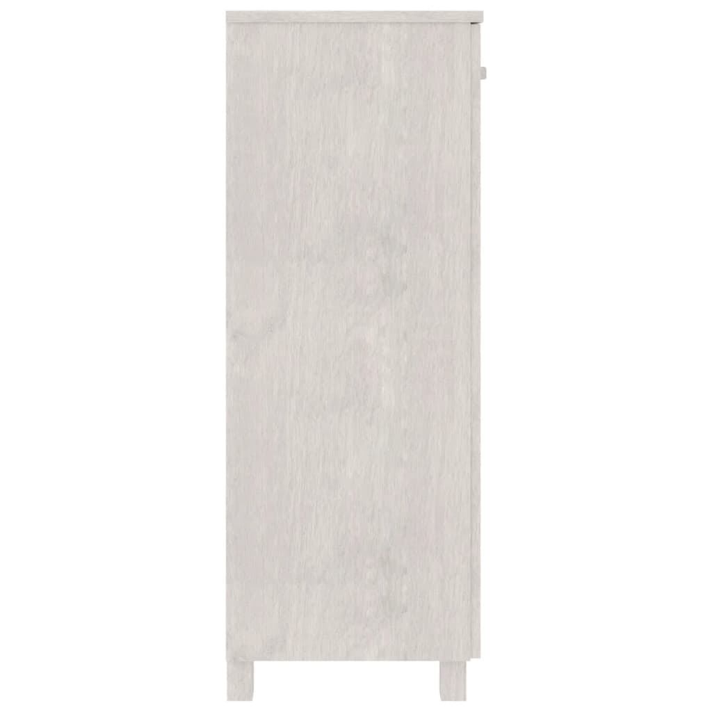 Shoe Cabinet White 85x40x108 cm Solid Wood Pine