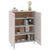 Shoe Cabinet White 85x40x108 cm Solid Wood Pine