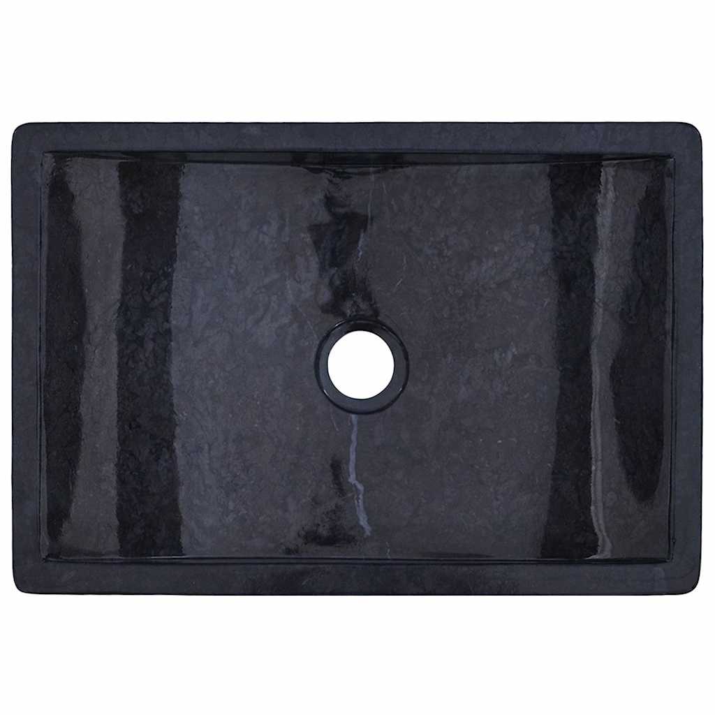 Bathroom Vanity Cabinet with Black Marble Sinks Solid Wood Teak
