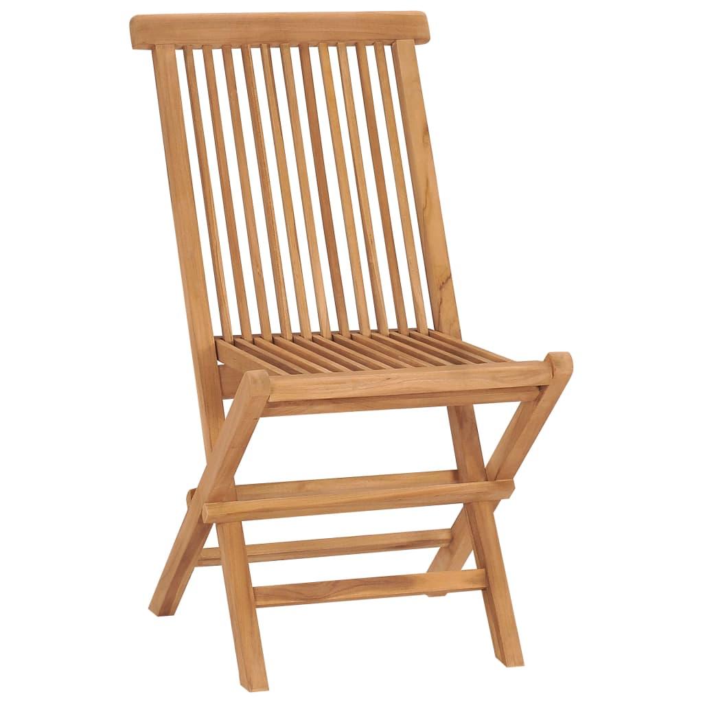 Folding Garden Chairs 6 pcs Solid Wood Teak