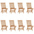 Folding Garden Chairs 8 pcs Solid Wood Teak