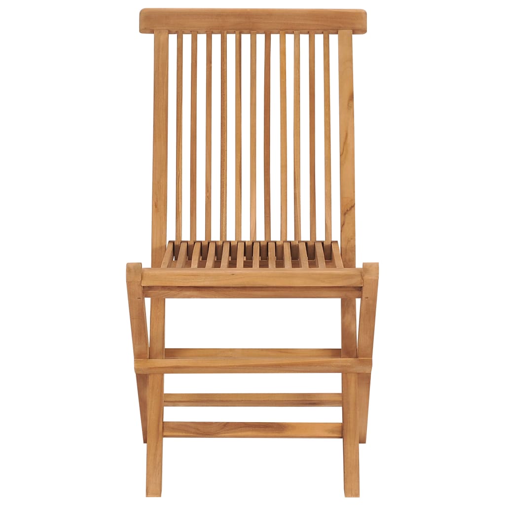 Folding Garden Chairs 8 pcs Solid Wood Teak