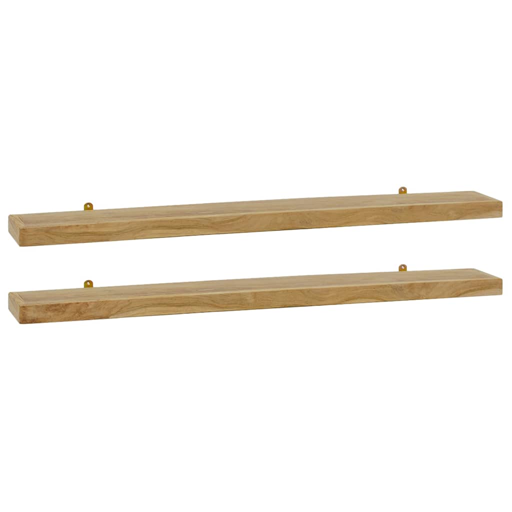 Wall Shelves 2 pcs 110x15x4 cm Solid Wood Teak