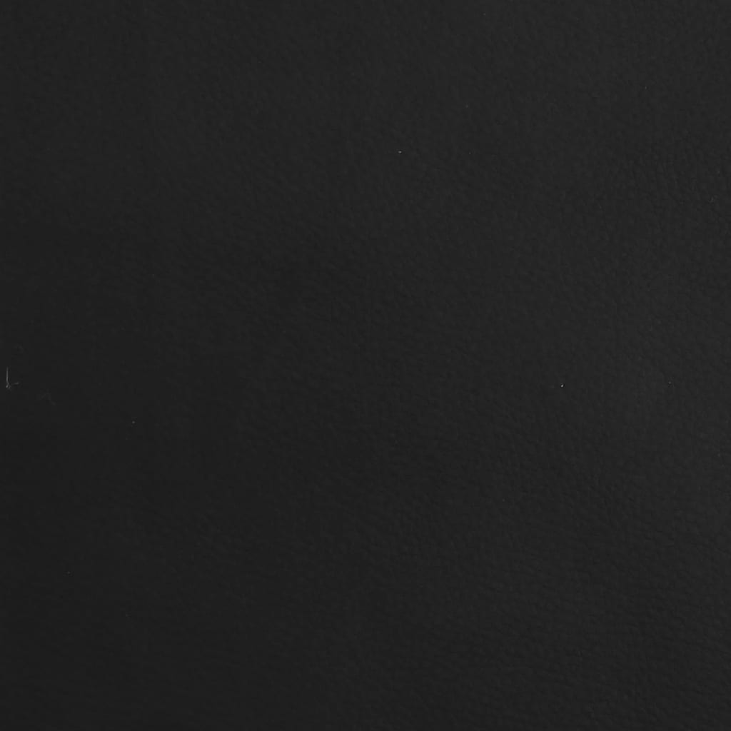 Chaise Lounge with Cushions and Bolster Black Faux Leather