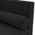 Chaise Lounge with Cushions and Bolster Black Velvet