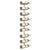 Wall-mounted Wine Rack for 9 Bottles Gold Iron