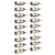 Wall-mounted Wine Rack for 9 Bottles 2 pcs White Iron