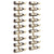 Wall-mounted Wine Rack for 9 Bottles 2 pcs Gold Iron