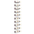 Wall-mounted Wine Rack for 10 Bottles White Metal