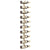 Wall-mounted Wine Rack for 10 Bottles Gold Metal