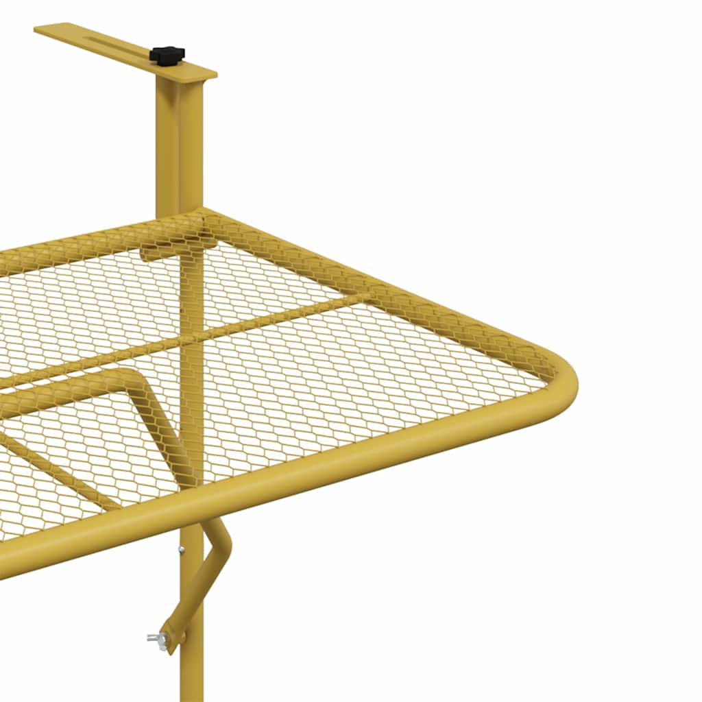 Balcony Table Gold 60x40 cm Steel