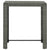 5 Piece Garden Bar Set with Cushions Poly Rattan Grey