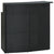3 Piece Garden Bar Set with Cushions Poly Rattan Black
