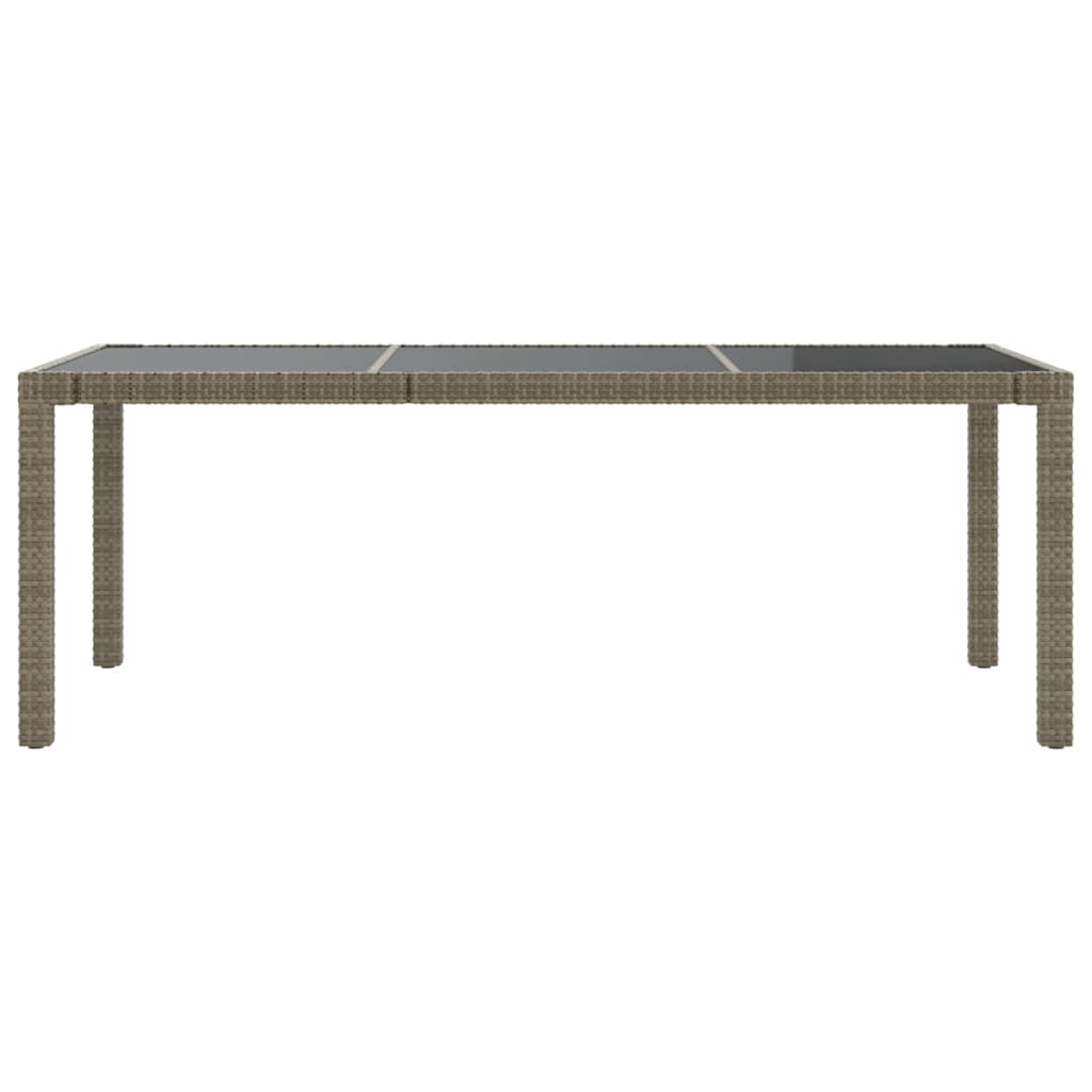 7 Piece Outdoor Dining Set with Cushions Poly Rattan Grey