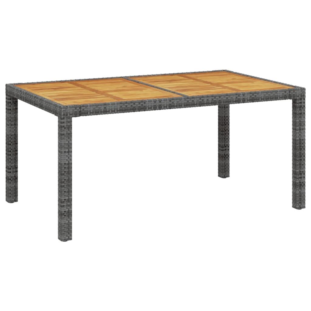 5 Piece Outdoor Dining Set with Cushions Poly Rattan Grey