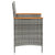 3 Piece Outdoor Dining Set with Cushions Poly Rattan Grey