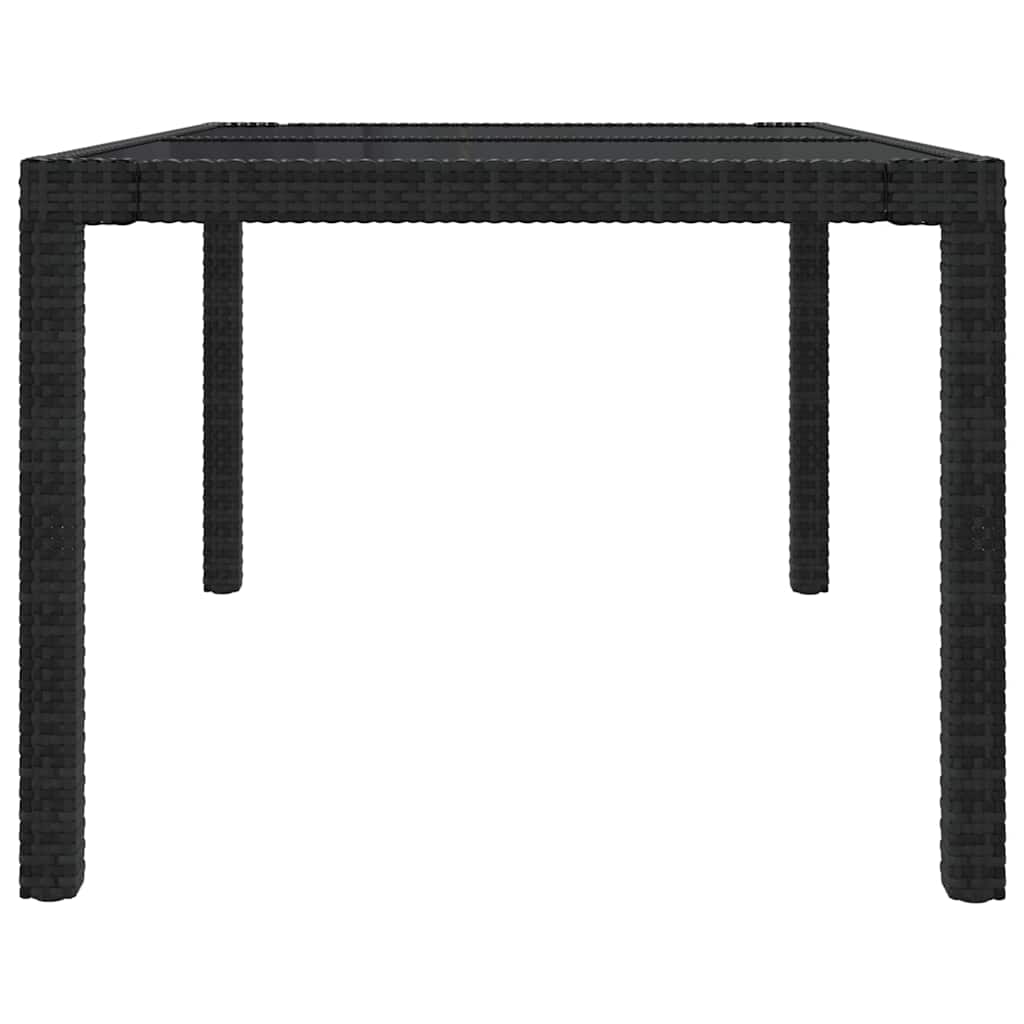 5 Piece Outdoor Dining Set with Cushions Poly Rattan Black