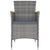 5 Piece Outdoor Dining Set with Cushions Poly Rattan Grey