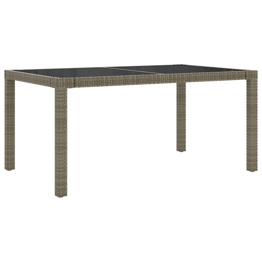 5 Piece Outdoor Dining Set with Cushions Poly Rattan Grey