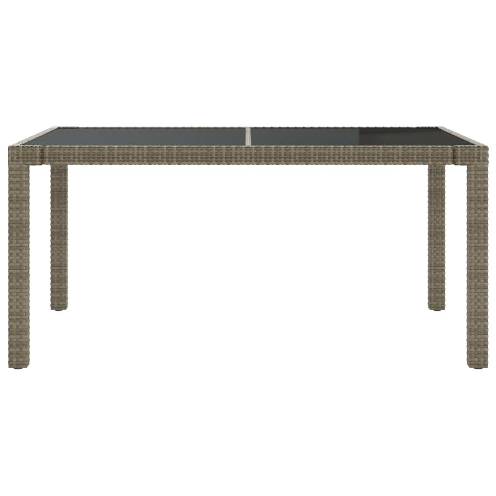 5 Piece Outdoor Dining Set with Cushions Poly Rattan Grey