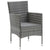 5 Piece Garden Dining Set with Cushions Poly Rattan Grey