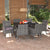 7 Piece Garden Dining Set with Cushions Poly Rattan Grey
