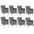 9 Piece Garden Dining Set with Cushions Poly Rattan Grey