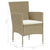 7 Piece Garden Dining Set with Cushions Poly Rattan Beige