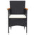 5 Piece Garden Dining Set with Cushions Poly Rattan Black