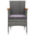 7 Piece Garden Dining Set with Cushions Poly Rattan Grey