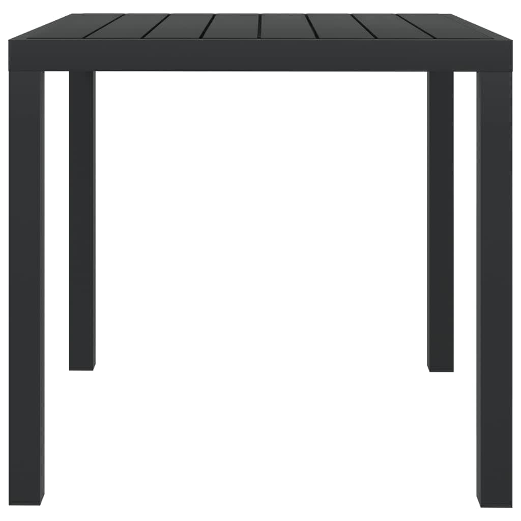 5 Piece Garden Dining Set with Cushions Poly Rattan Black