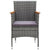 7 Piece Garden Dining Set with Cushions Poly Rattan Grey