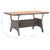 3 Piece Garden Dining Set Poly Rattan and Solid Wood Acacia