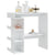 Bar Table with Storage Rack White 100x50x101.5 cm Engineered Wood