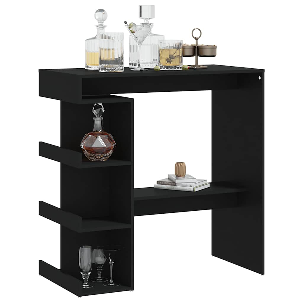 Bar Table with Storage Rack Black 100x50x101.5 cm