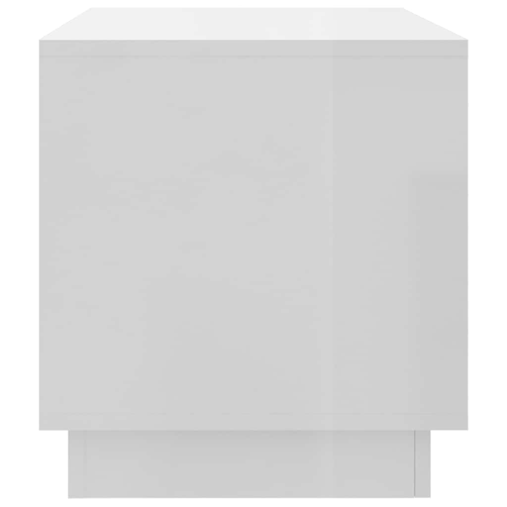 TV Cabinet High Gloss White 102x41x44 cm Engineered Wood