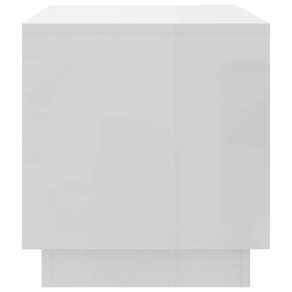 TV Cabinet High Gloss White 70x41x44 cm Engineered Wood