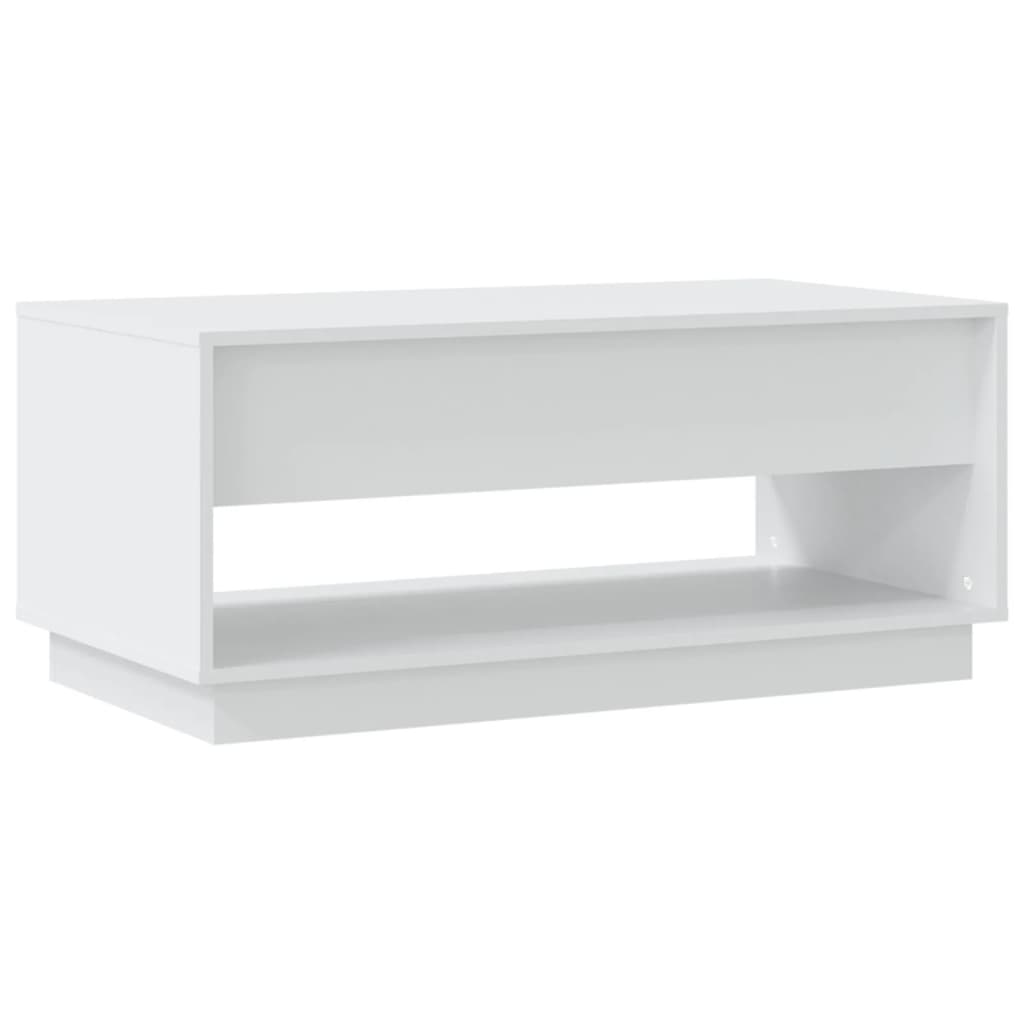 Coffee Table White 102.5x55x44 cm Engineered Wood